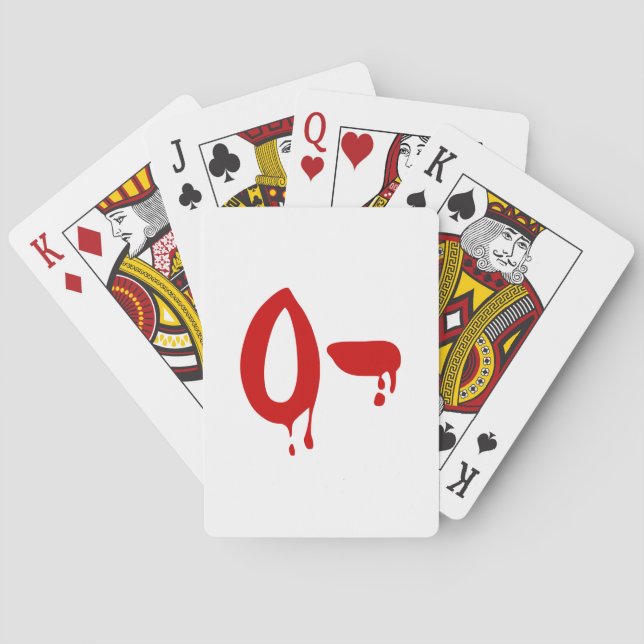 Blood Group O- Negative #Horror Hospital Playing Cards (Back)
