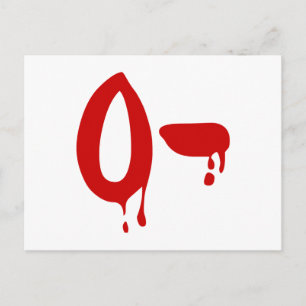 Blood Group O- Negative #Horror Hospital Postcard