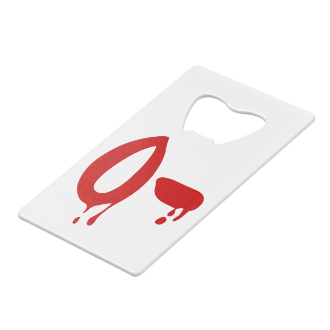 Blood Group O- Negative #Horror Hospital Wallet Bottle Opener (Front Angled)