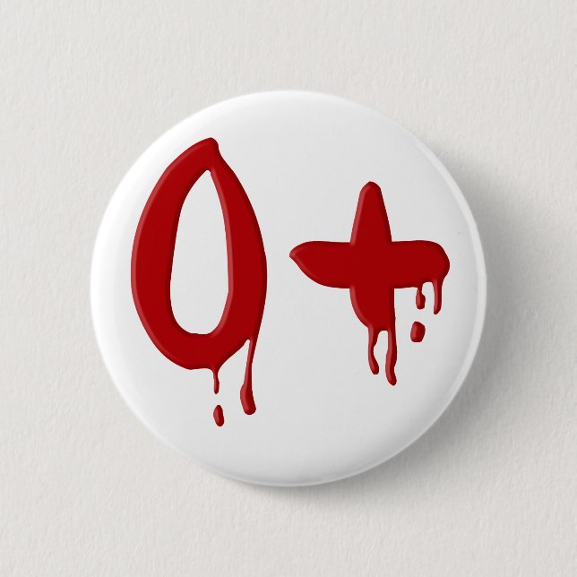 Blood group O positive 2 Inch Round Button (Front)