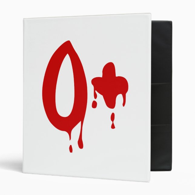 Blood Group O+ Positive #Horror Hospital Binder (Front/Inside)