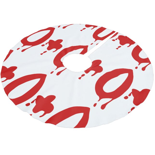 Blood Group O+ Positive #Horror Hospital Brushed Polyester Tree Skirt (Angled)