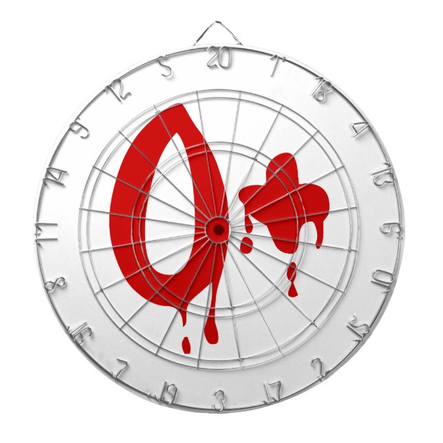 Blood Group O+ Positive #Horror Hospital Dartboard (Front)