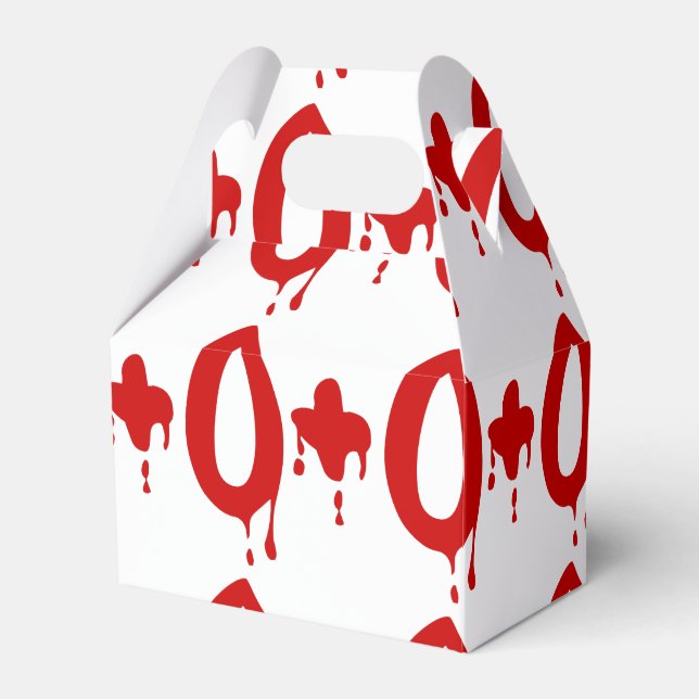 Blood Group O+ Positive #Horror Hospital Favor Box (Front Side)