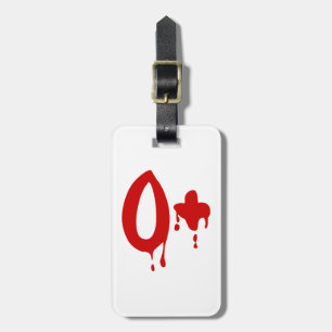 Blood Group O+ Positive #Horror Hospital Luggage Tag