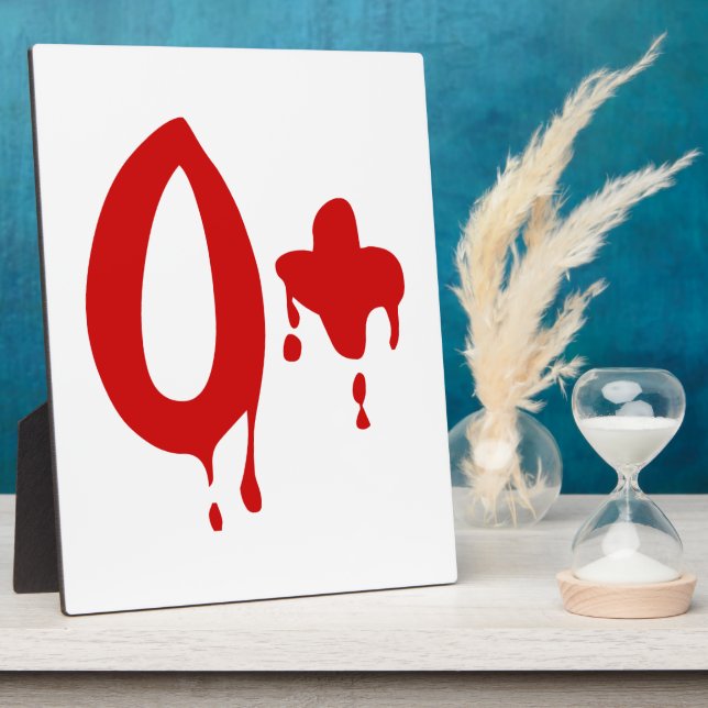 Blood Group O+ Positive #Horror Hospital Plaque (Side)