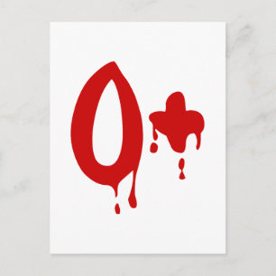 Blood Group O+ Positive #Horror Hospital Postcard