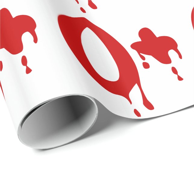 Blood Group O+ Positive #Horror Hospital Wrapping Paper (Roll Corner)