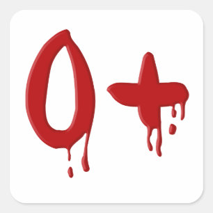 Blood group O positive Square Sticker
