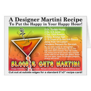Blood & Guts Halloween Martini Recipe Card