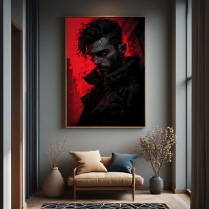 Blood Hunter Dark Portrait Poster