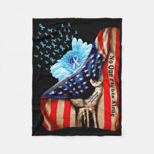Blood Inside Me Flag Ovarian Cancer Awareness Amer Fleece Blanket