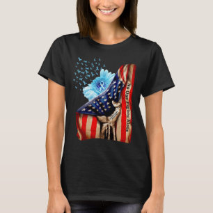 Blood Inside Me Flag Ovarian Cancer Awareness Amer T-Shirt