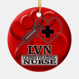 BLOOD LVN ORNAMENT - LICENSED VOCATIONAL NURSE