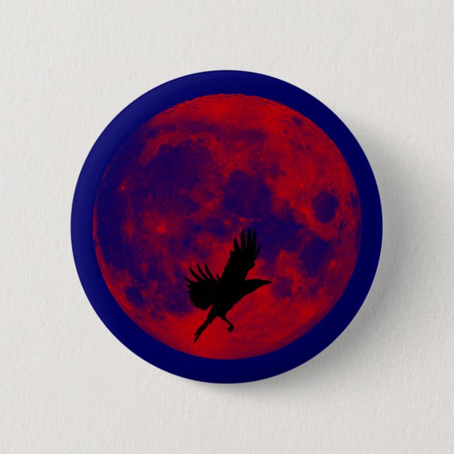 blood mond Rabe blood moon raven 2 Inch Round Button (Front)