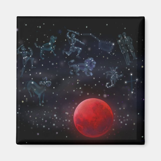 Blood Moon Constellations Magnet (Front)