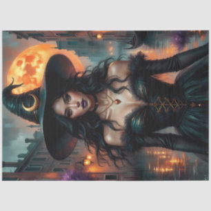 Blood Moon Gothic Witch – Dark Fantasy Halloween Tissue Paper