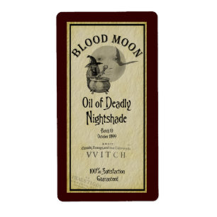 Blood Moon Halloween Label