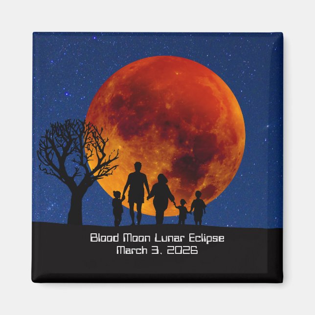 Blood Moon Lunar Eclipse 2026 Magnet (Front)
