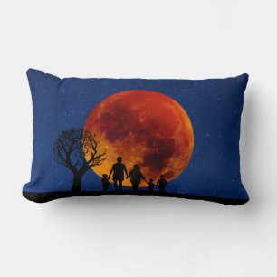 Blood Moon Lunar Eclipse Family Lumbar Pillow