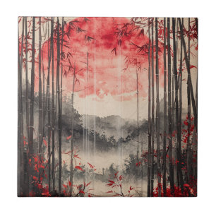 Blood Moon Sakura Ink Wash (1) Tile