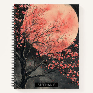 Blood Moon Sakura Ink Wash (2) Notebook