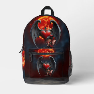 Blood Moon Valentine Fairy Printed Backpack