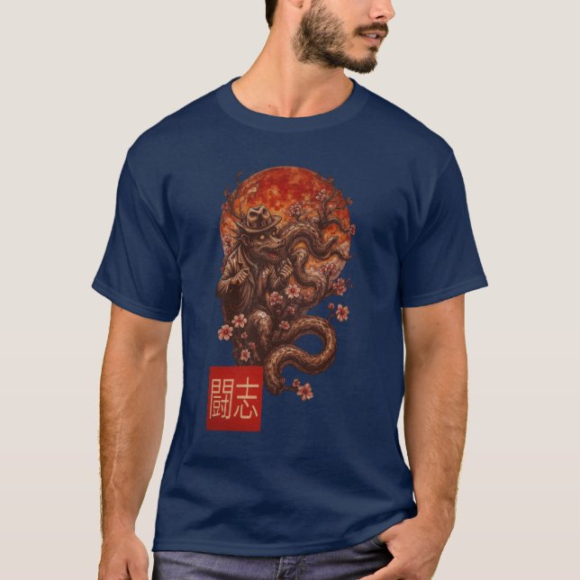 Blood Moon Yokai – Dark Japanese Art T-Shirt (Front)