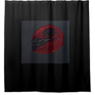 Blood Moonlit Night Shower Curtain