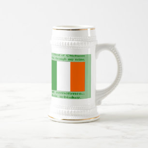 Blood of Chieftains Flows Veins Sometimes Whiskey Beer Stein