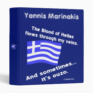 Blood of Hellas and Ouzo Personalized Binder