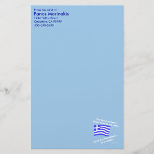 Blood of Hellas and Ouzo Personalized Stationery