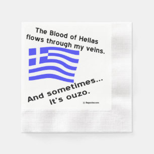 Blood of Hellas & Ouzo Napkin