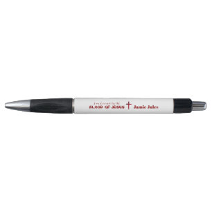 Blood of Jesus Cross Personalized Pen