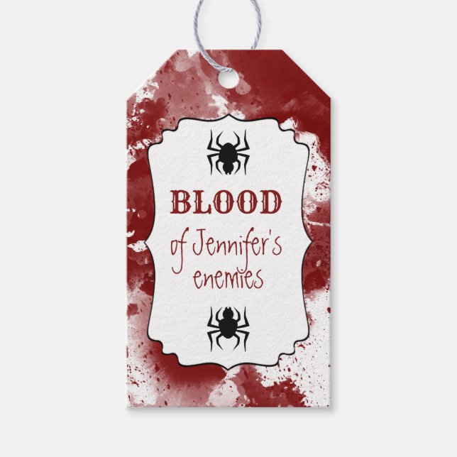 Blood Of My Enemies  Gift Tags (Front)
