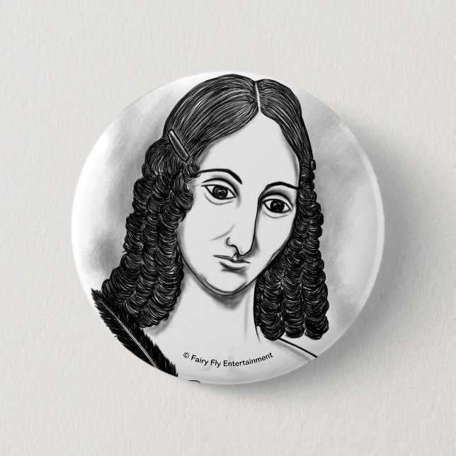 Blood On The Moon | Mary Shelley Artwork 2 Inch Round Button (Front)