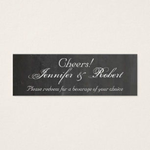 Blood Orange Flower Wedding Drink Tickets