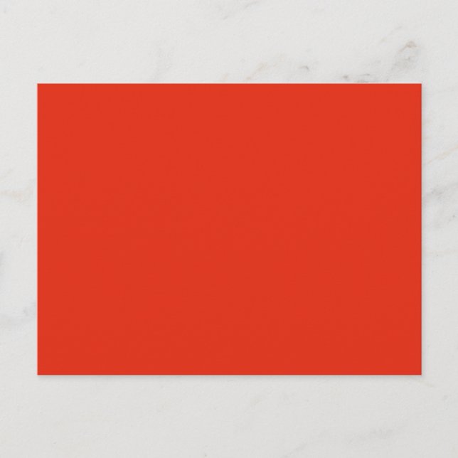 Blood Orange Red Solid Trend Colour Background Postcard (Front)