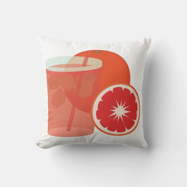 Blood Orange Throw Pillow (Front)