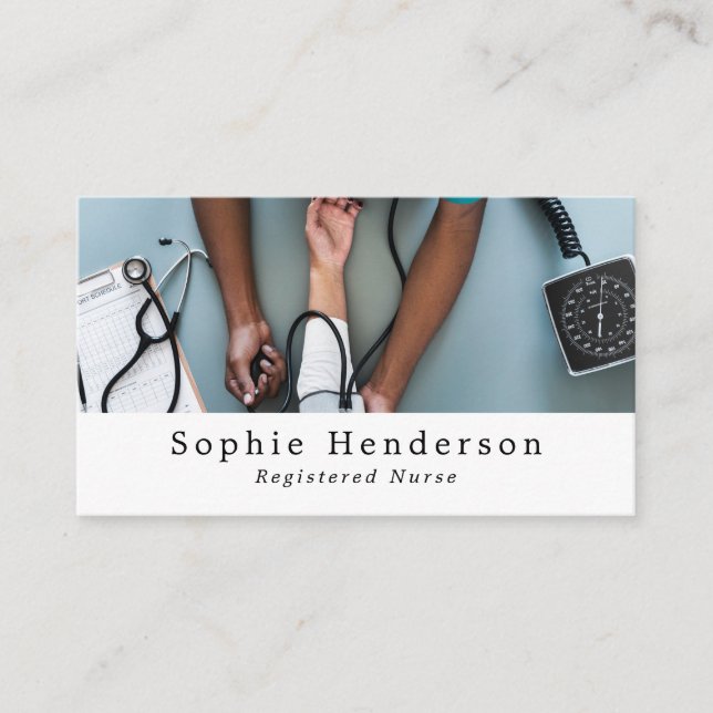 Blood Pressure, Medical Professional, Nurse Business Card (Front)