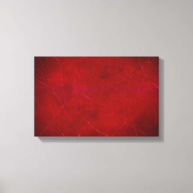 Blood Red Abstract Texture with Scratches Canvas Print (Front)