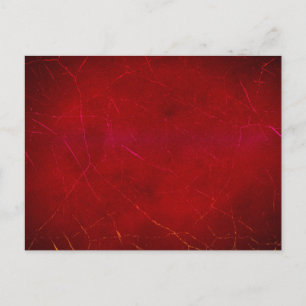Blood Red Abstract Texture with Scratches Postcard