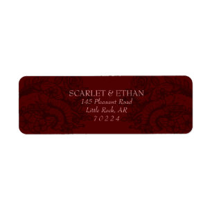 Blood Red Gothic Two Hearts Floral Vampire