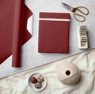 Blood Red Matte Wrapping Paper