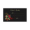 Blood Red Roses Baby's Breath Ribbons Place Cards