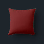 Blood Red Solid Blank Colour Throw Pillow<br><div class="desc">Black red modern abstract background.
Minimal, luxurious, royal colour that works well on various occasions.
#6D0000</div>