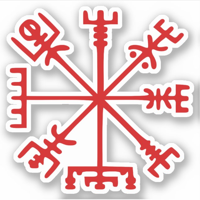 Blood Red Vegvísir (Viking Compass) (Front)