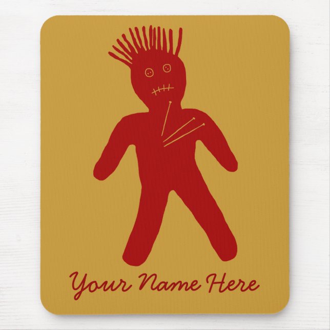 Blood Red Voodoo Doll Mouse Pad (Front)