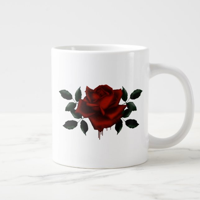 Blood Rose Large Coffee Mug (Right)