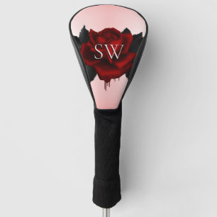 Blood Rose Monogram Golf Head Cover